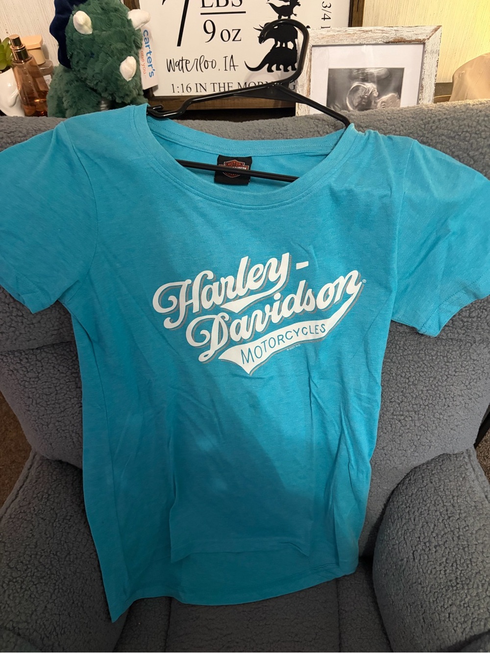 Harley-Davidson Teal Short Sleeve Logo Tee